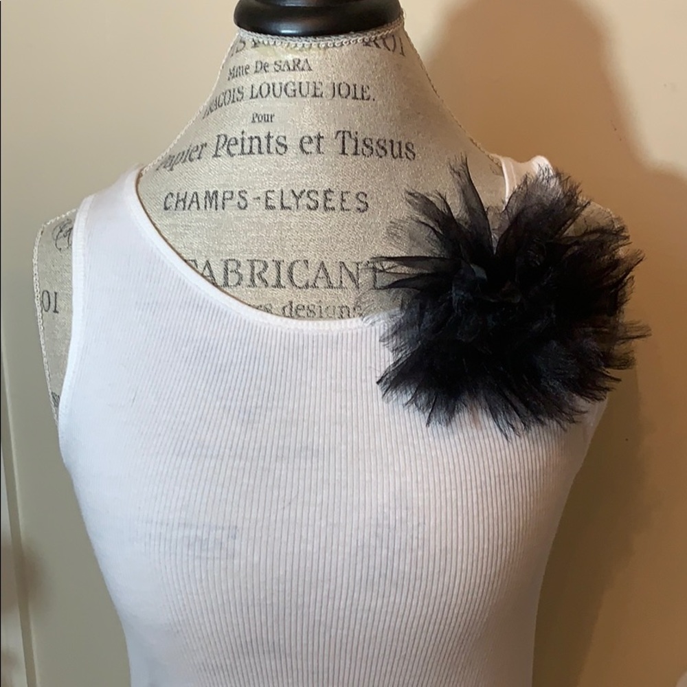 Kate Spade Black Organza Brooch